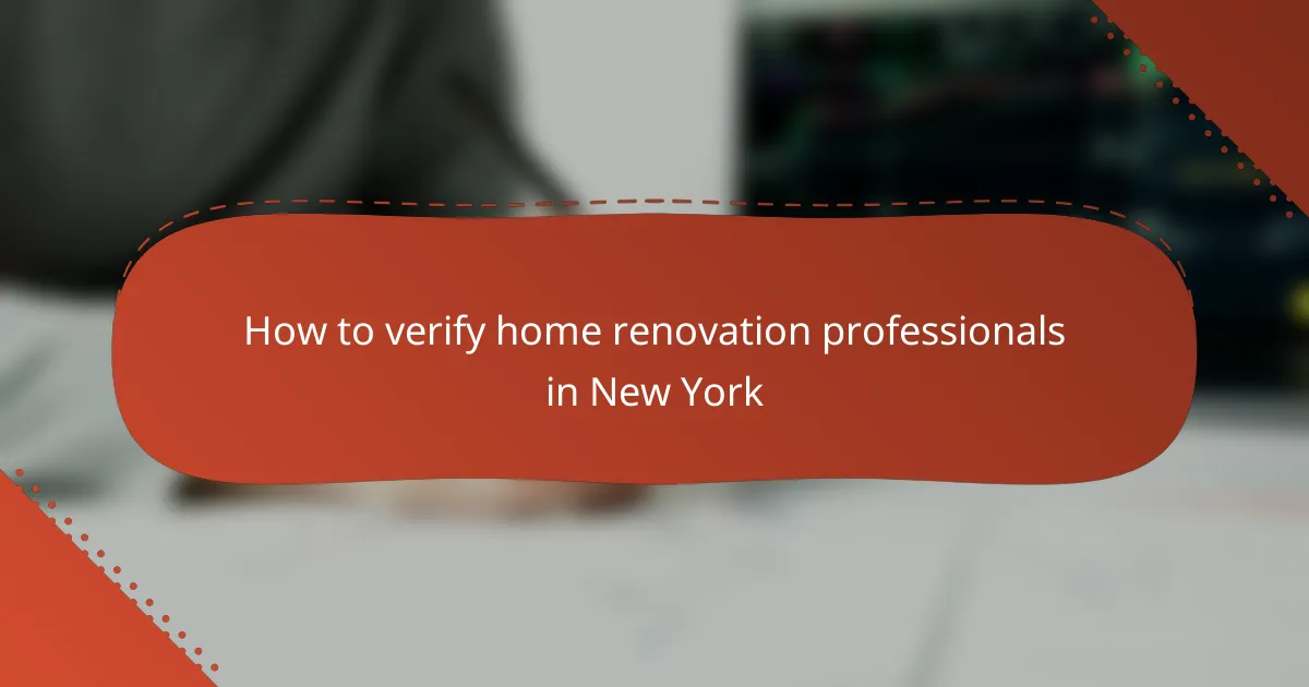 How to verify home renovation professionals in New York
